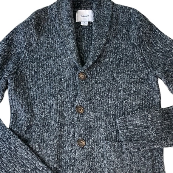 Old Navy Grandpa Cardigan Gray Button Front Size Small - Picture 11 of 11